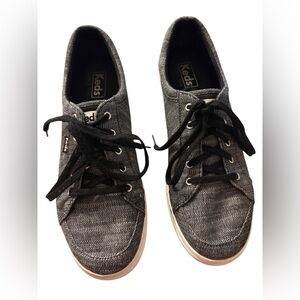 KEDS women’s 8.5, Tour Denim Twill Black, lace-up sneakers worn once EUC